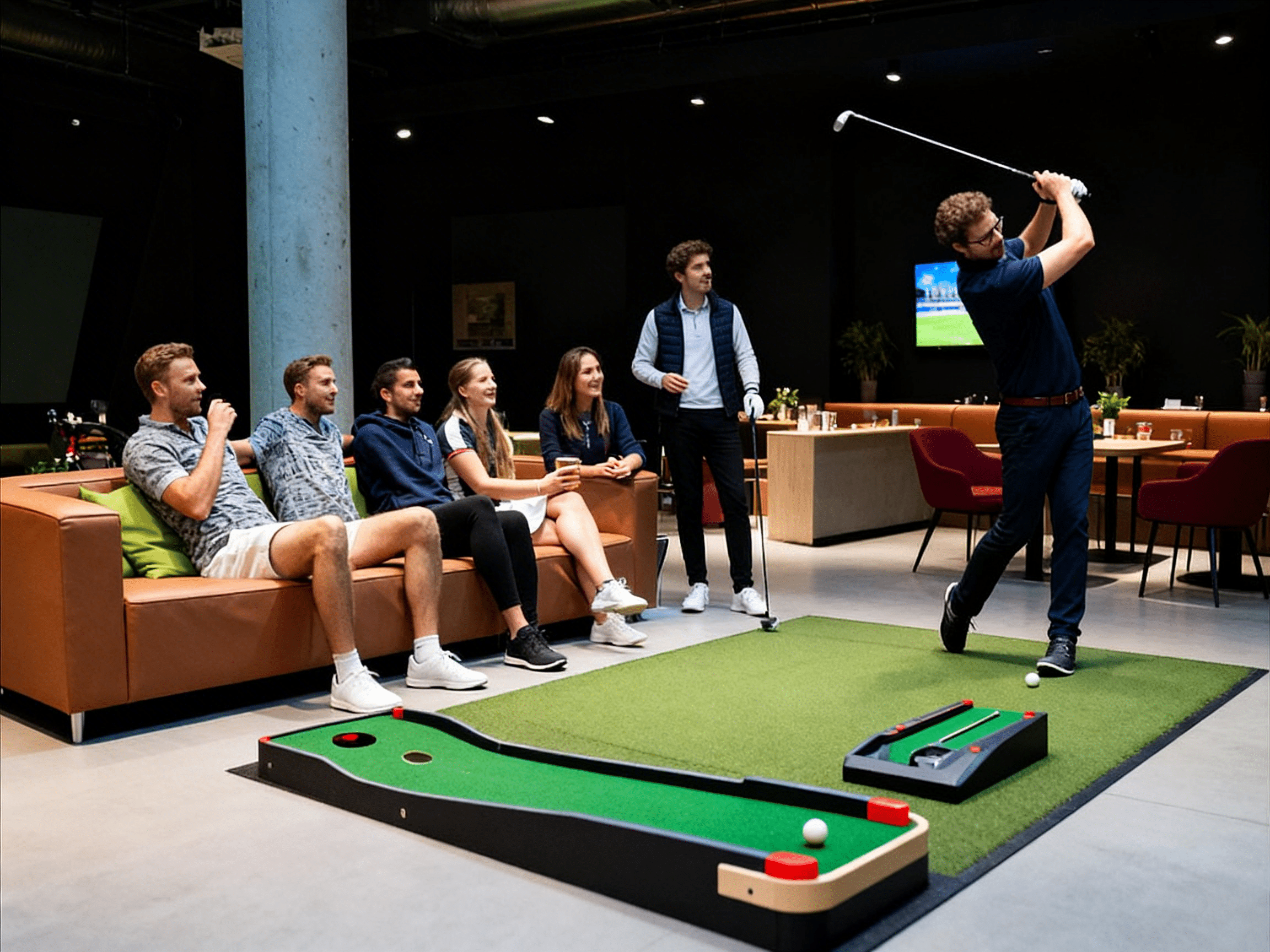 Junggesellenabschied feiern Indoor-Golf Erlebnis gemeinsam genießen