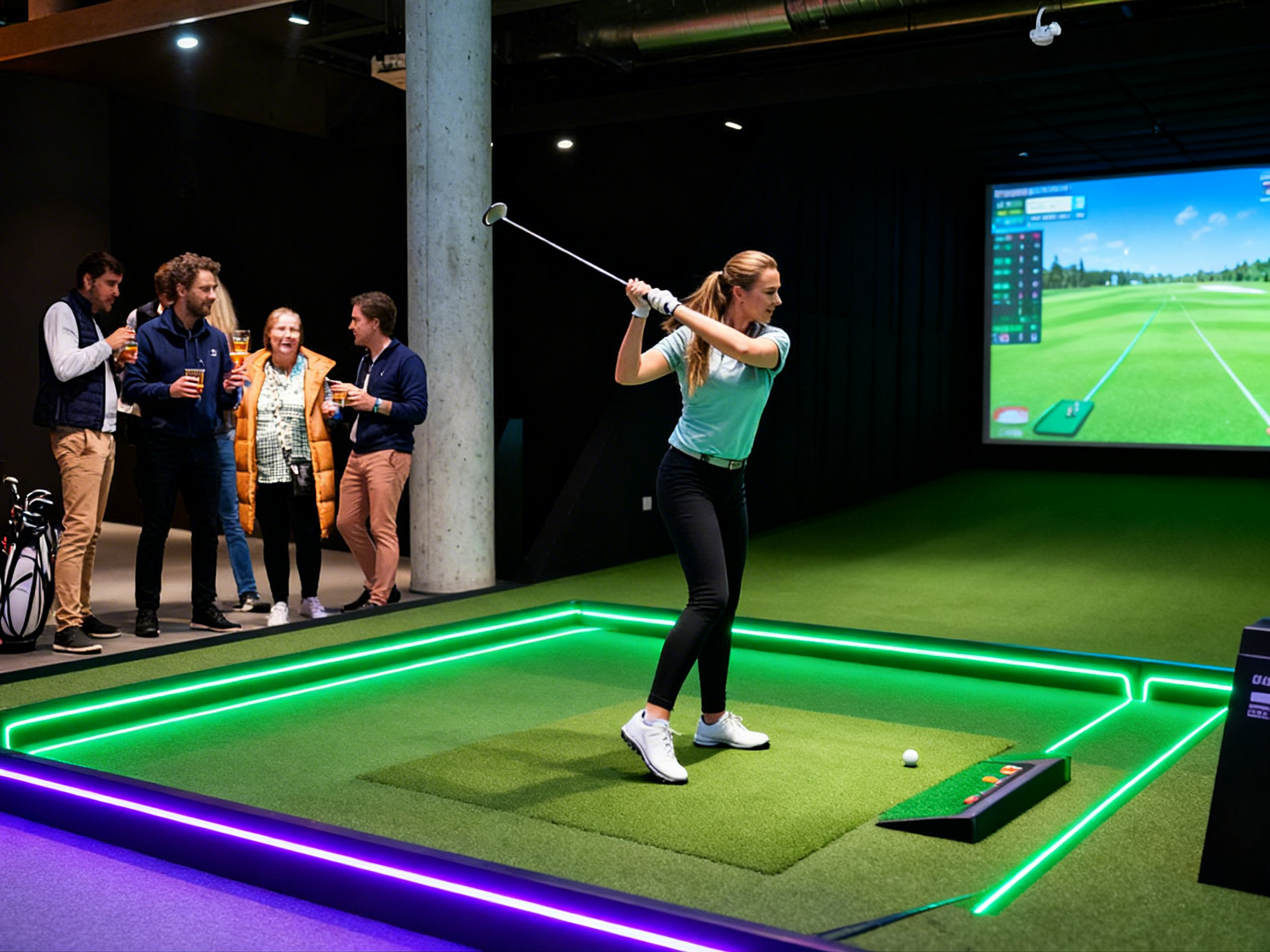 Gruppentraining Indoor-Golf gemeinsam lernen Spaß erleben